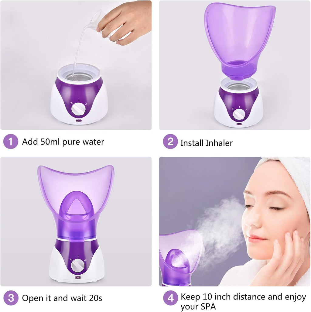 LumiGlowPro Facial Steamer | Deep Pore Cleansing & Hydration for Glowing Skin