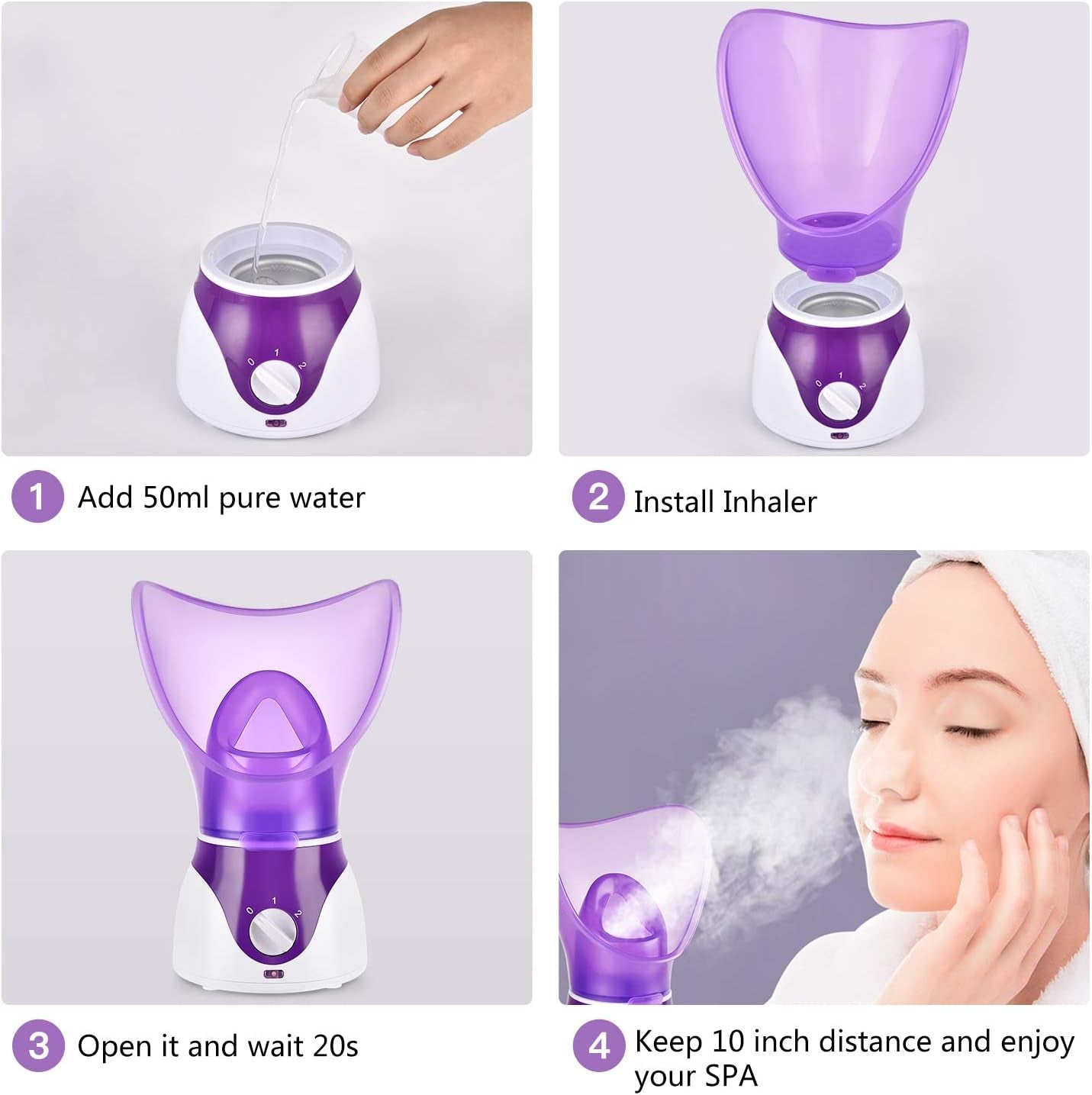 LumiGlowPro Facial Steamer | Deep Pore Cleansing & Hydration for Glowing Skin