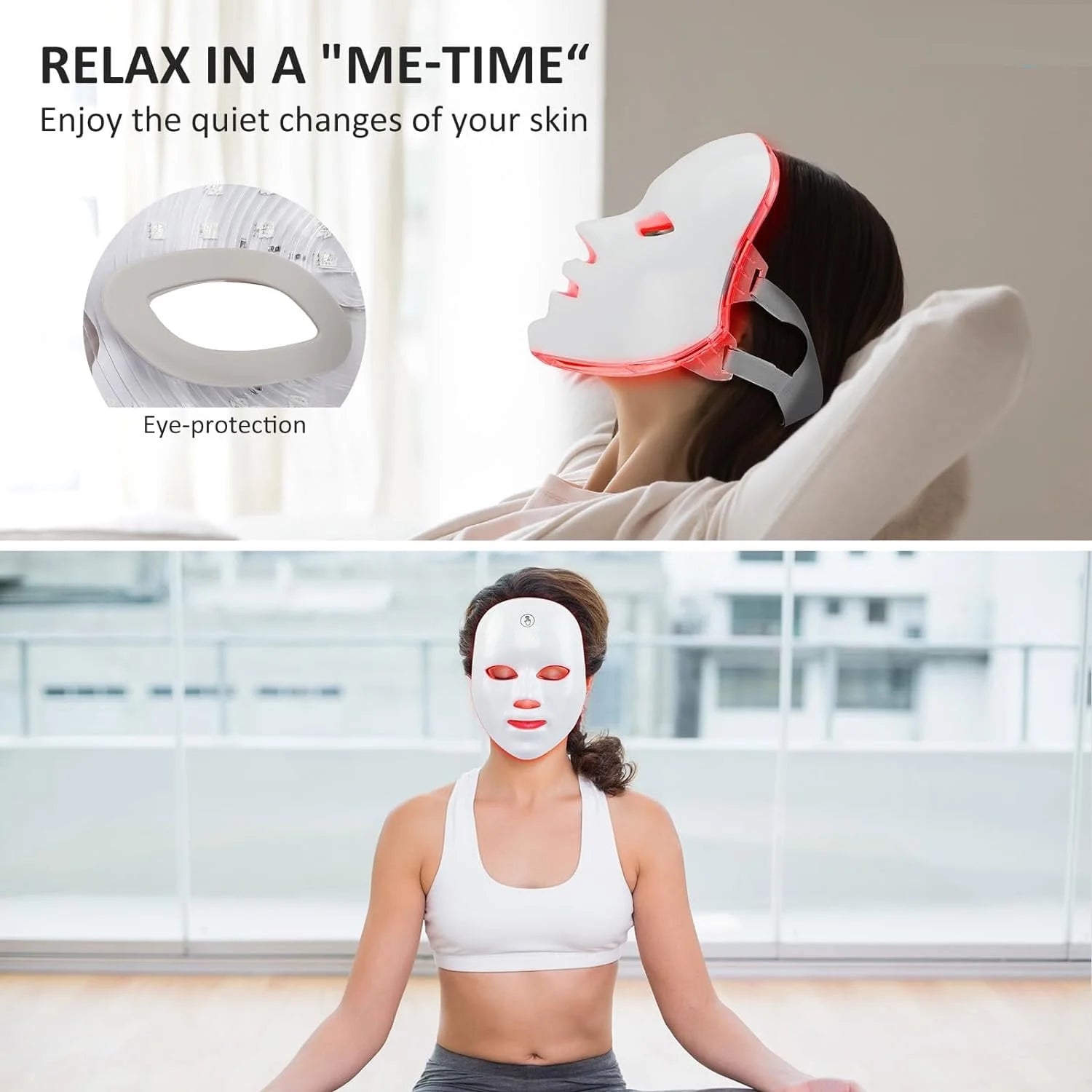 LumiGlowPro LED Face Mask | 7-Color Red Light Therapy for Radiant, Youthful Skin