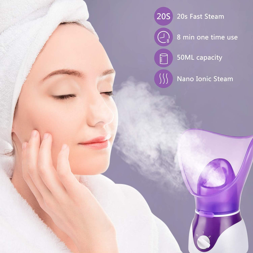LumiGlowPro Facial Steamer | Deep Pore Cleansing & Hydration for Glowing Skin